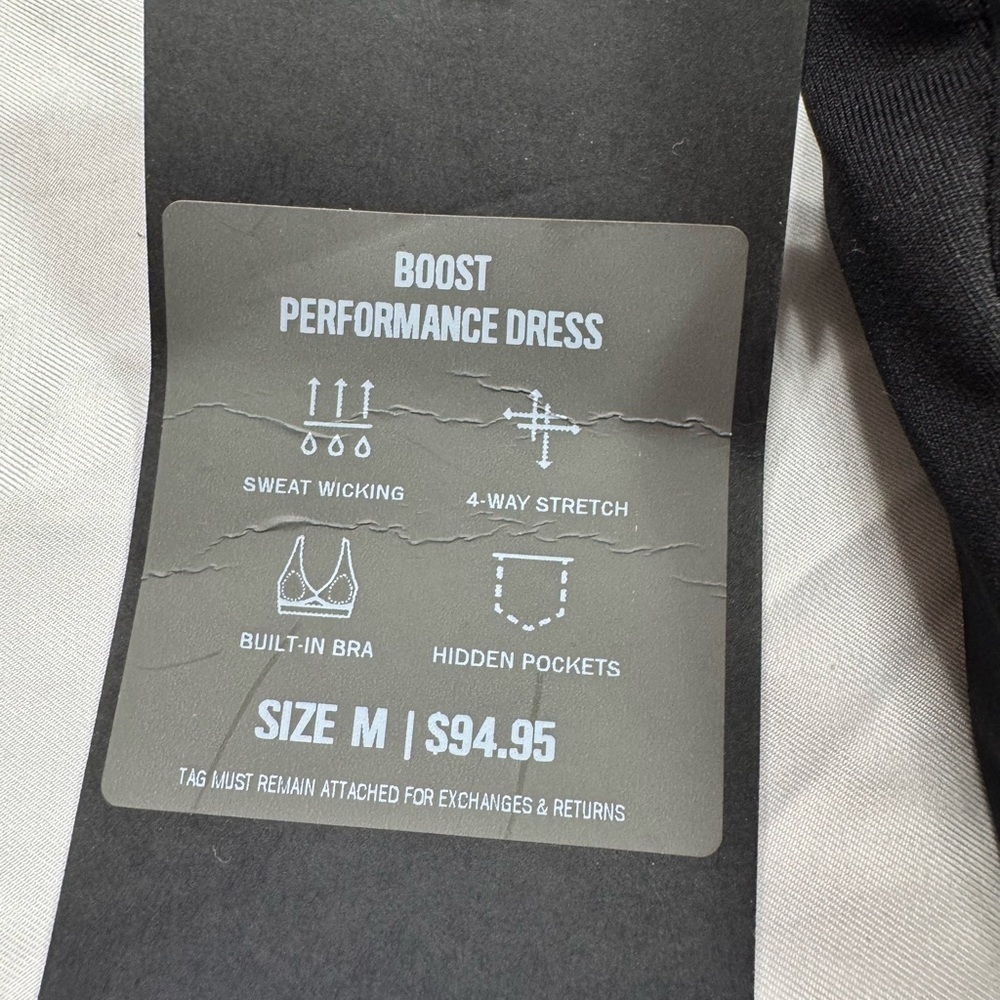 Fabletics Black Boost Performance Strappy Dress N… - image 3